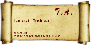 Tarcsi Andrea névjegykártya